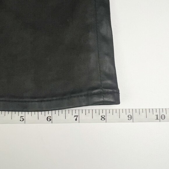 AG Adriano Goldschmied Coated Jeans 30 Black Jodi Crop High-Rise Slim Flare Crop - Picture 13 of 16